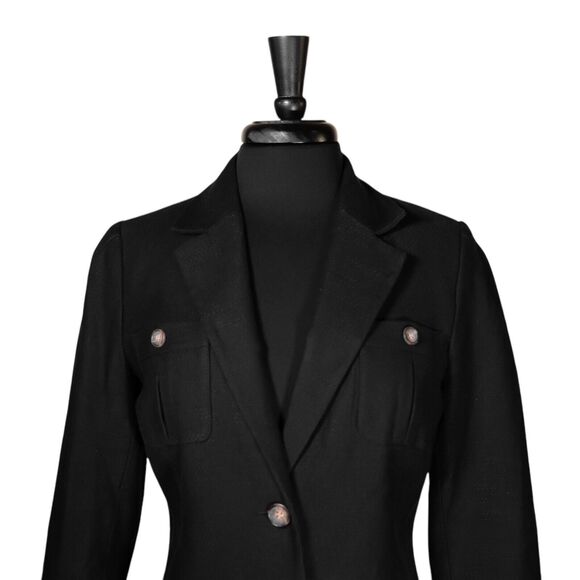 Banana Republic Women's Blazer Black Linen Blend Work Office Lined Suit Jacket 8 - Picture 6 of 9